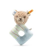 GOTS Rudy Teddybär Greifring mit Rassel