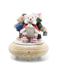 Weihnachtssänger Teddybären-Set auf Musikbox